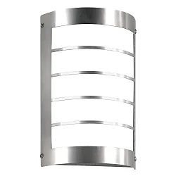 Wandarmatuur voor buitenshuis lang, halfrond E27 IP44, rvs