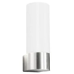 Wandarmatuur voor buitenshuis AQUA WALL cubusvorm E27 IP44, rvs geborsteld