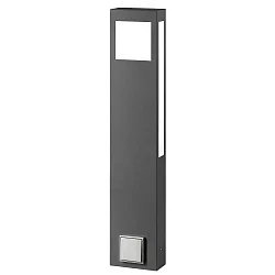 Staande armatuur voor buiten AQUA PAULO POWER hoekig, met stopcontact 2G11 IP44, antraciet 