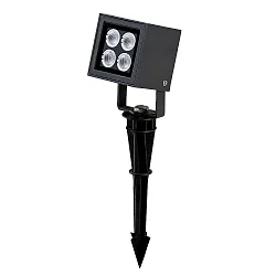 Buitenspot LED 40° / REMOVABLE SPIKE cubusvorm, instelbaar IP65, antraciet