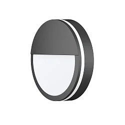 outdoor wall luminaire half round, CCT Switch, with decorative ring IP65, anthracite