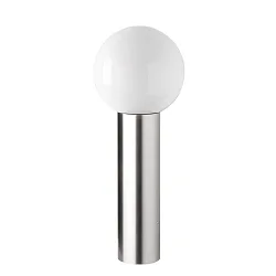 Staande armatuur voor buiten AQUA BALL klein, rond, baalvormig E27 IP44, rvs geborsteld