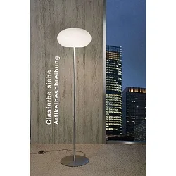 Floor lamp AIH, 2x E27, IP20, white glossy