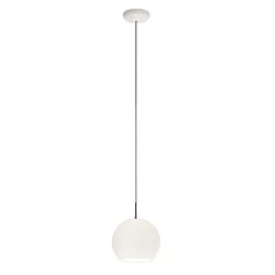 Pendelarmatuur BALL E27 IP20, mat, opaalwit dimbaar