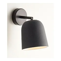 Wall luminaire CLAVIO, E27, IP20, Lava anthracite, black matt