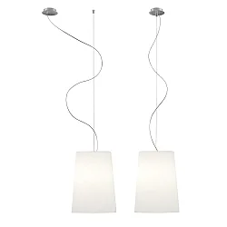 Pendelarmatuur MESA LONG 1-vlams E27 IP20, aluminium geborsteld, mat, opaalwit dimbaar
