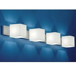 Wall luminaire CUBE, 4x G9, IP20, opal white matt