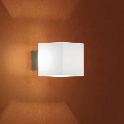 Wall luminaire CUBE, 1x G9, IP20, opal white matt