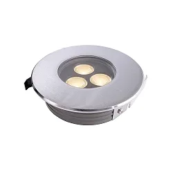 Vloerinbouwarmatuur FLAT Ø 116MM toegankelijk, symmetrisch IP67, zilver 