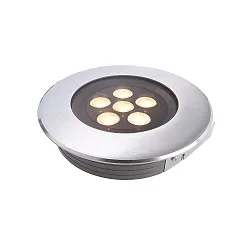 Vloerinbouwarmatuur FLAT Ø 173MM toegankelijk, symmetrisch IP67, zilver 