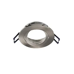 Plafondinbouwarmatuur SAMSOLA rond, draaibaar GU10 / GU5.3, zilver geborsteld dimbaar