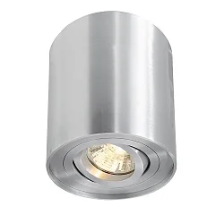 Plafondarmatuur BENGALA ROUND cilindrisch, instelbaar GU10 IP20, zilver geborsteld dimbaar