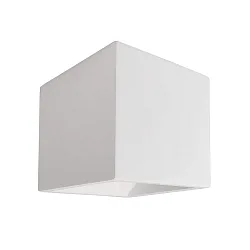 Wandarmatuur CUBE up down, cubusvorm G9 IP20, wit dimbaar