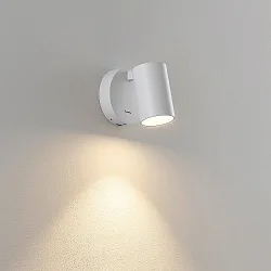Leesarmatuur CAN TILT ROUND USB rond, met schakelaar, met USB-oplaadfunctie, cardanisch draaien GU10 IP20, wit
