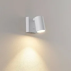 Leesarmatuur CAN TILT SQUARE USB hoekig, met schakelaar, met USB-oplaadfunctie, cardanisch draaien GU10 IP20, wit