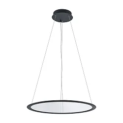 Pendelarmatuur rond IP40, transparant, gitzwart dimbaar