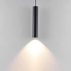pendant luminaire CAN 300 down, cylindrical, direct GU10 IP20, black