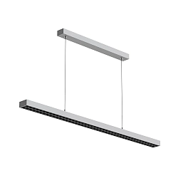Pendelarmatuur OFFICE THREE STANDARD UP AND DOWN DALI aanstuurbaar, direct / indirect IP20, lichtgrijs, mat