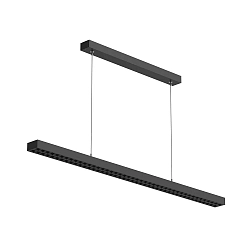 Pendelarmatuur OFFICE THREE STANDARD UP AND DOWN DALI aanstuurbaar, direct / indirect IP20, mat, gitzwart dimbaar