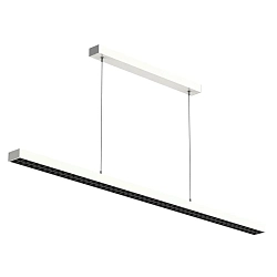 pendant luminaire OFFICE THREE PRO UP AND DOWN DALI controllable, direct / indirect IP20, light grey, mat