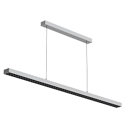 Pendelarmatuur OFFICE THREE PRO UP AND DOWN DALI aanstuurbaar, direct / indirect IP20, lichtgrijs, mat, wit aluminium dimbaar