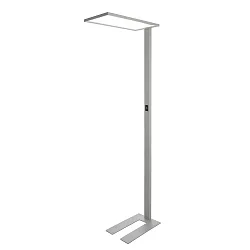 Staande lamp OFFICE ONE TRANSPARENT voor BAP IP20, helder, gesatineerd, zilver dimbaar