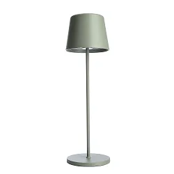 battery table lamp CANIS CCT Switch, with touch dimmer, without charger IP65, mat, greygreen dimmable
