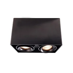 Ceiling luminaire MONA II, 50W, 2x GU10, 220-240V, IP20, black