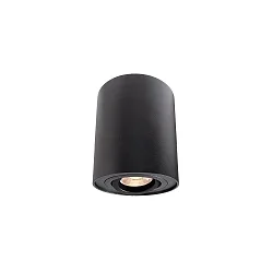 Plafondarmatuur BENGALA ROUND cilindrisch, instelbaar GU10 IP20, zwart dimbaar