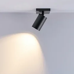 Plafondarmatuur CAN TILT SQUARE 11CM 1-vlams, hoekig, cardanisch draaien GU10 IP20, zwart