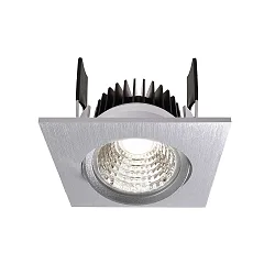 Plafondinbouwarmatuur COB-68 rond, constante stroom IP20, zilver geborsteld dimbaar
