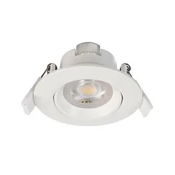 Downlight SMD-68-230V-ROUND draaibaar, ingebouwde versie IP20, verkeerswit dimbaar