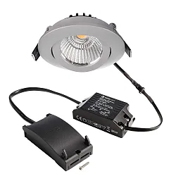 Inbouwspot DIONE IP20 draaibaar, bekabeld IP20, zilver dimbaar
