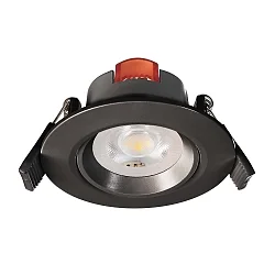 Downlight SMD-68-230V-ROUND draaibaar, ingebouwde versie IP20, verkeerszwart dimbaar