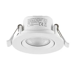 Inbouwspot SURTUR TILT 68 CCT draaibaar, CCT Switch IP20/IP44, wit dimbaar