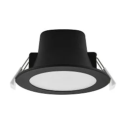Downlight ACRUX PRO 82 stijf, CCT Switch, UGR < 19 IP20/ IP54, glanzend, zwart dimbaar