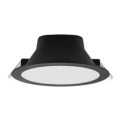Downlight ACRUX PRO 190 stijf, CCT Switch, UGR < 19, multipower IP20/ IP54, glanzend, zwart dimbaar