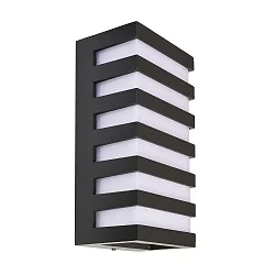 outdoor wall luminaire GRUMIUM SQUARE CCT III square, CCT Switch, switchable IP54, dark grey 