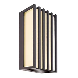 outdoor wall luminaire GRUMIUM SQUARE CCT IV square, CCT Switch, switchable IP54, dark grey 