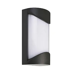 outdoor wall luminaire GRUMIUM ROUND I round, switchable IP54, dark grey, satined, white 