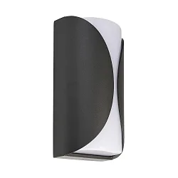 outdoor wall luminaire GRUMIUM ROUND II round, switchable IP54, dark grey, satined, white 
