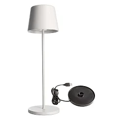 Tafellamp op batterijen BUNDLE CANIS set van 1, met lader IP65, mat, wit dimbaar