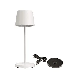 Tafellamp op batterijen BUNDLE CANIS MINI set van 1, met lader IP65, mat, wit dimbaar