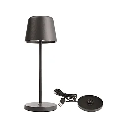 Tafellamp op batterijen BUNDLE CANIS MINI set van 1, met lader IP65, groen, mat dimbaar