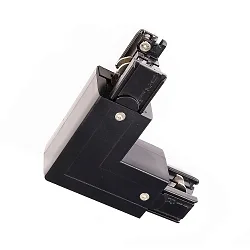 3-fase L-connector D LINE links-rechts met verwisselbaar mechanisme, zwart