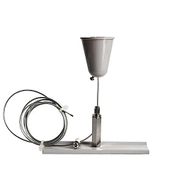 Accessories for 3-phase track system D LINE - rope suspension bracket with ceiling canopy, adjustable, max. 150cm, grey