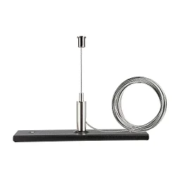 1-phase ceiling suspension D ONE, graphite black