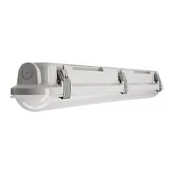Armatuur voor vochtige ruimten TRI PROOF BASIC 61CM / 10W 840 ON-OFF slagvast, schakelbaar IP65, lichtgrijs 