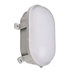 Armatuur voor vochtige ruimten SOTANO IP54 ovaal, CCT Switch, slagvast, schakelbaar, multipower IP54, grijs 