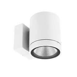 Gevelspot SHORELINE PRO ROUND 100 DOWN 1-vlams, rond, CCT Switch IP65, wit dimbaar
